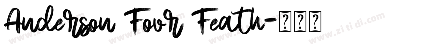 Anderson Four Feath字体转换